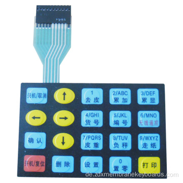 Wasserdichte Drucktaste Benutzerdefinierte LCD-Membrantastatur